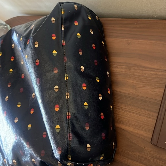 Fossil Black Tote with Multicolor Pattern - Picture 10 of 12